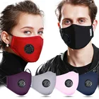 Многоразовая маска Противопылевой респиратор PM2.5 хлопковая маска для губ с теплым фильтрующим клапаном