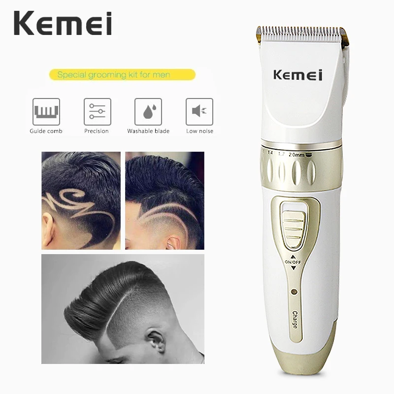 Kemei профессиональная машинка для стрижки волос Электрический триммер мужчин