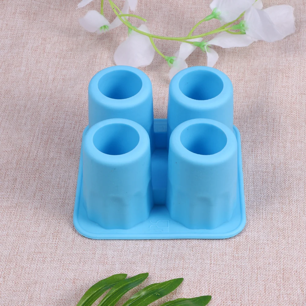 

4 Cup Shape Silicone Shooter Ice Cube Glass Mold Maker Summer Cool Ice Mould Ice Cube Tray