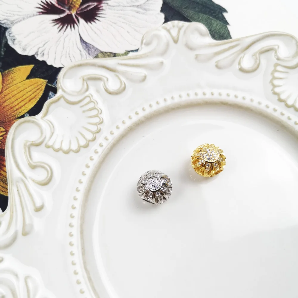 Бусины из стерлингового серебра 925 пробы с отверстием 5 мм