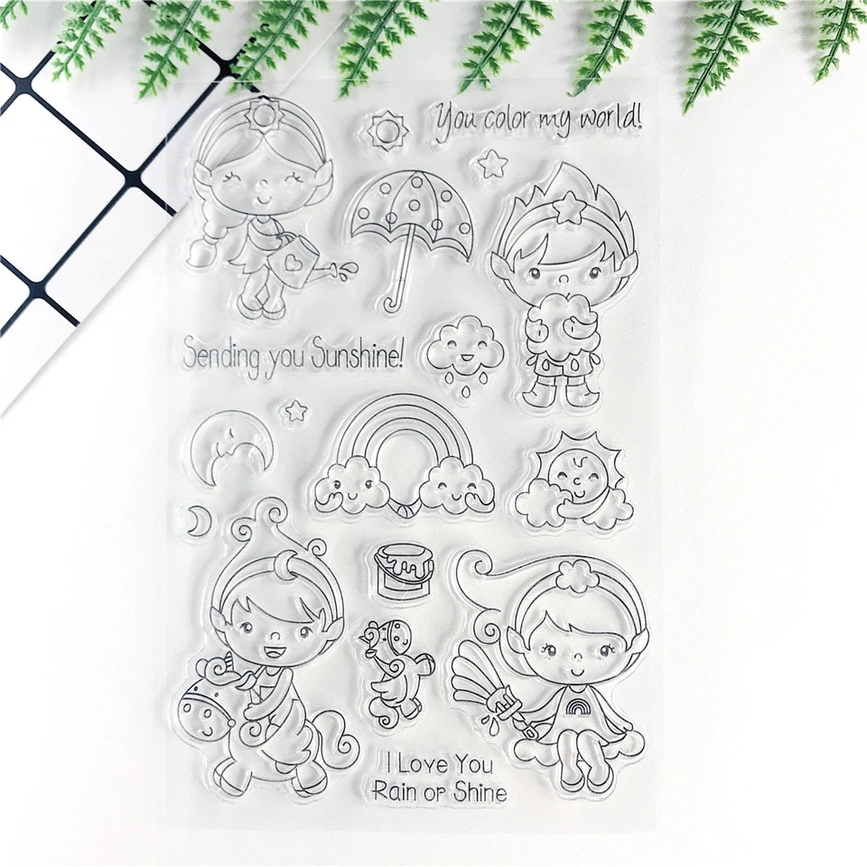 11*16 прозрачные силиконовые штампы для маленьких девочек/печать