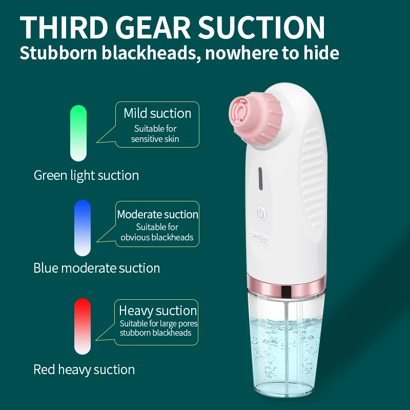

2 Colors Blackhead Remover face cleaner Pore Vacuum Remove Blackheads Deep Clean Black Head Acne skin tag remover Face Cleaning