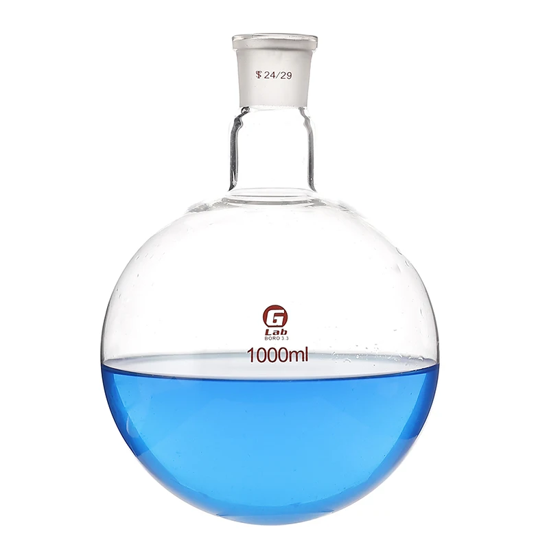 

Quality Lab Single Neck Flask Thickened High Borosilicate 3.3 glass 50ml 150ml 250ml 500ml 1000ml Round Bottom Standard caliber