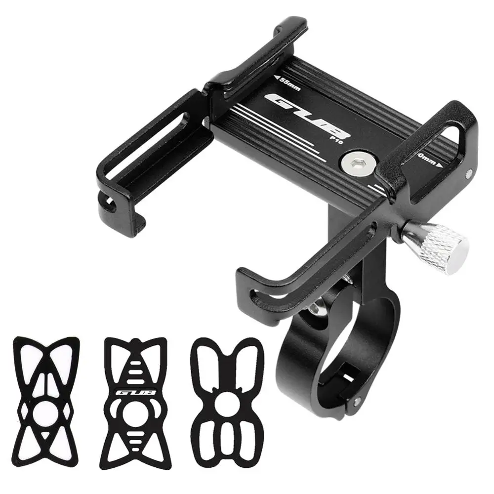 P10 Black GUB Plus 6 алюминиевый сплав MTB велосипед держатель телефона мотоцикл поддержка gps держатель для велосипеда аксессуары для руля велосипеда - Цвет: P10 Black