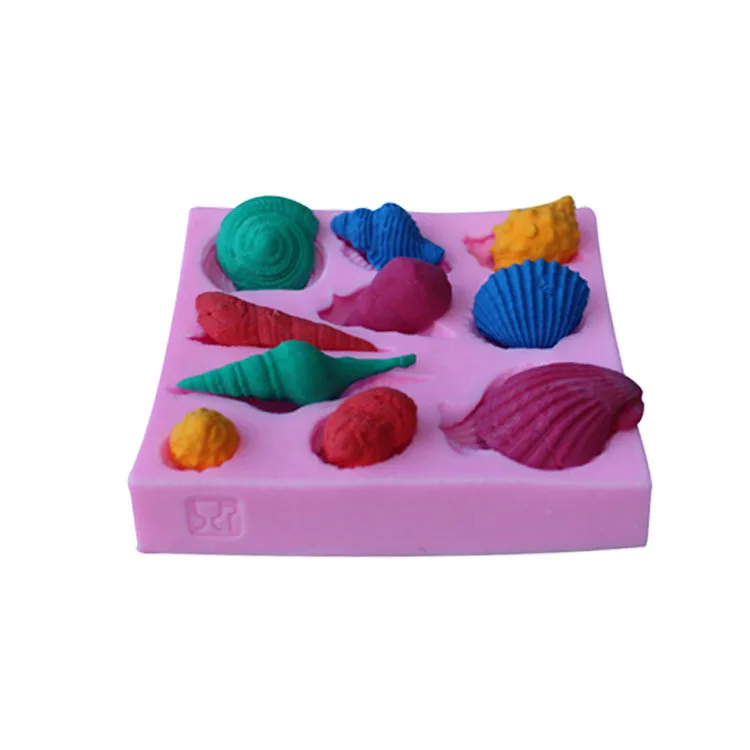 

Cake Mould Liquid Sugar Turning Silica Gel Mould Conch Shell Cake Decorating Tool C072