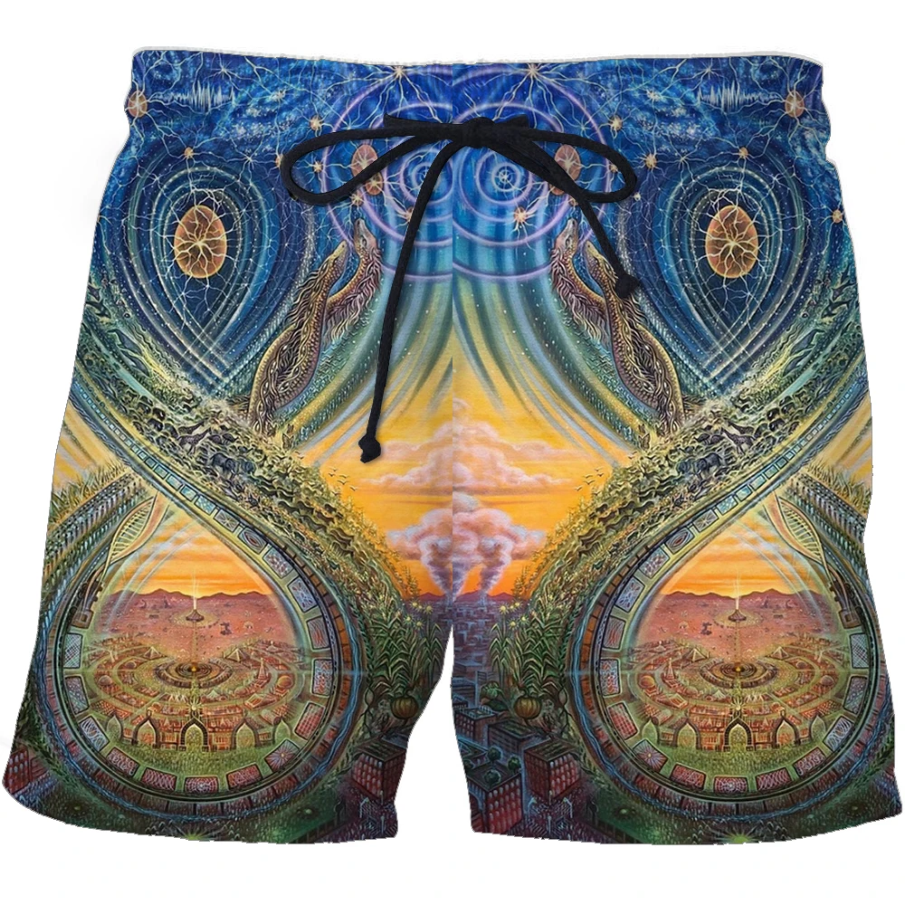 

2021 Новый Zomer mannen 3D Afdrukken кружится голова нитка шорты режим Toevallige Zwembroek спортивные Фитнес Broek S-6XL