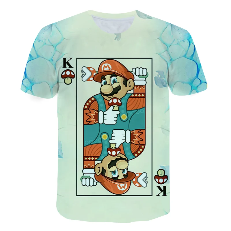 

Summer New child Harajuku style Classic games Super Mario t shirt Kids Mario Bros print T-shirts Cartoon Funny tshirt top 3d