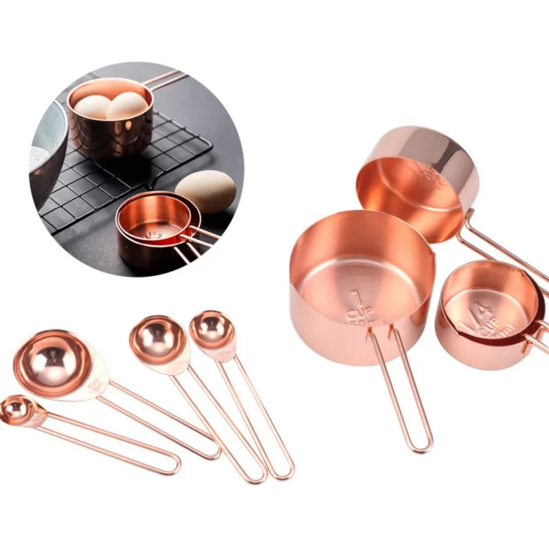 

8Pcs/set Kitchen Cooking Accessories Tea Coffee Measuring Spoon Durable Stainless Steel Measuring Cup Measuring Tools Set02