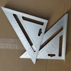 Метрическая треугольная линейка из алюминиевого сплава транспортир деревообрабатывающий измерительный инструмент для чтения квадратной формы манометр 712 дюймов