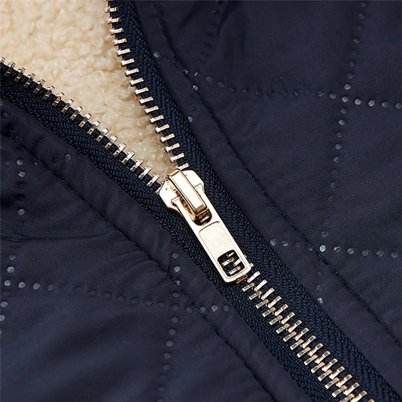 Женская зимняя тонкая Флисовая теплая парка жилет с капюшоном пальто куртка без