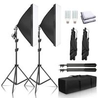 photography softbox light kit 5070cm softbox e27 socket photo studio with 2m light stand professional light system equipment