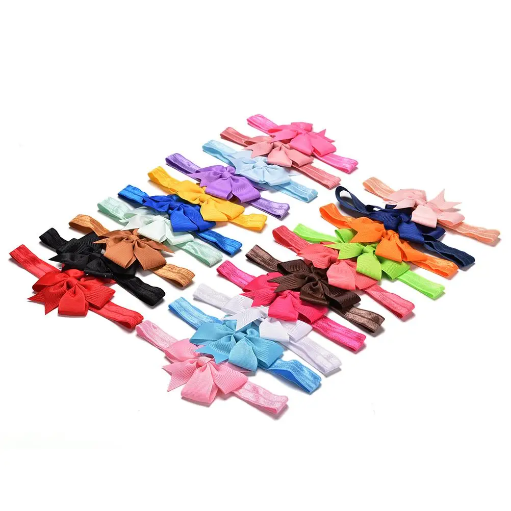 

20Pcs Lovely Elegant Bow Headband For Kids Hair Bands Hair Accessories Solid Color Hair Accessories Hair Styling Tool