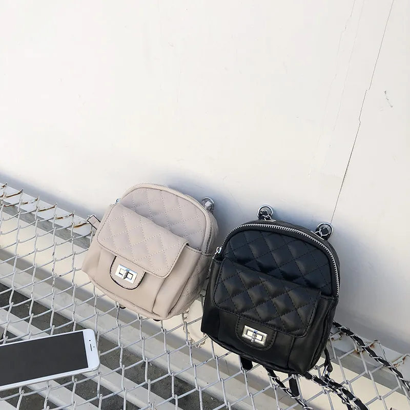 

Модный однотонный кожаный рюкзак, маленькая сумка через плечо, Женский трендовый маленький рюкзак, женский черный белый рюкзак