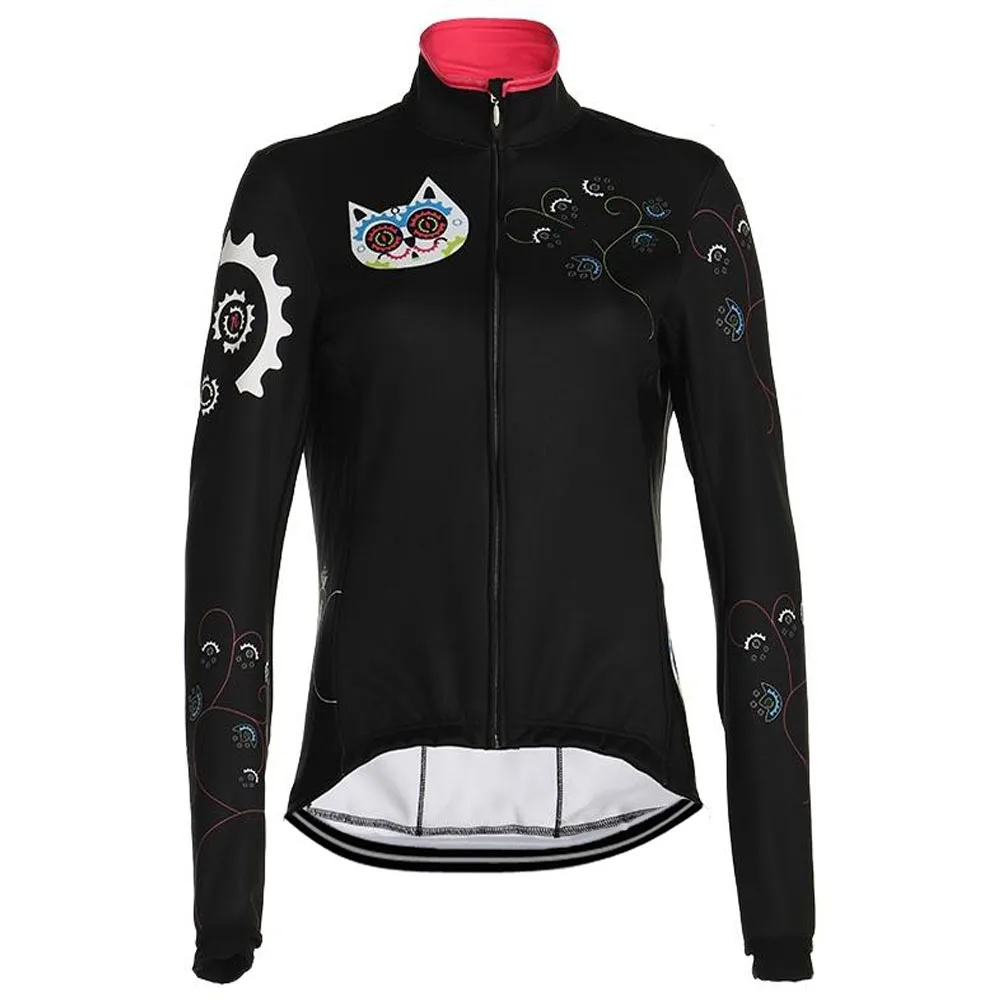 

2021 Bolbeno cat Cycling Jersey Winter Cycling Clothing Long Sleeve Women Bicycle Jerseys Road Bike Shirts MTB Clothes Maillot