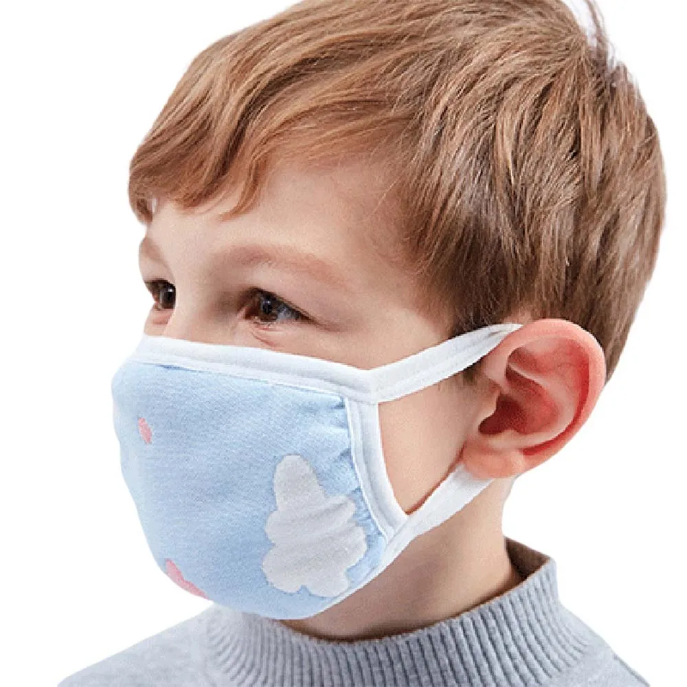 Детская мультяшная маска хлопковая противосмоляная марлевая смешанные цвета