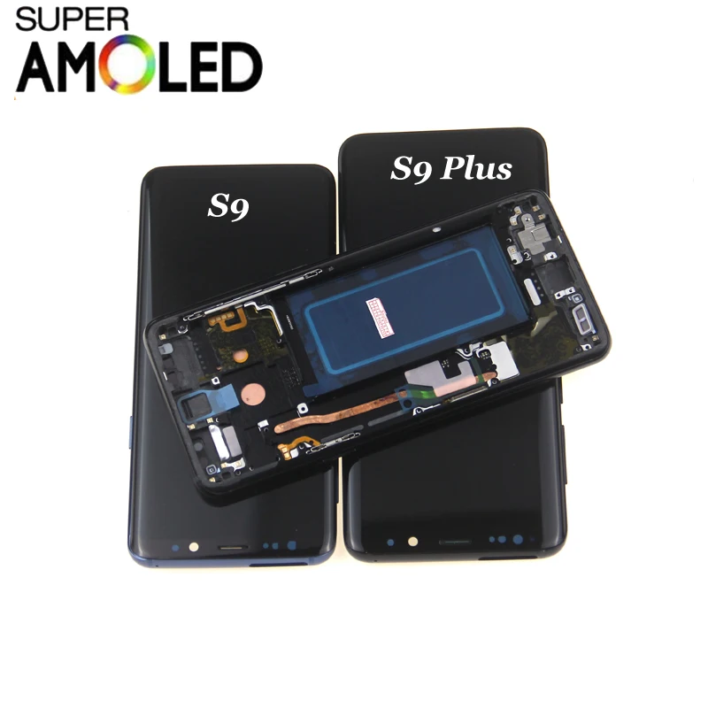 AMOLED дисплей Замена для SAMSUNG Galaxy S9 ЖК сенсорный экран дигитайзер S9 плюс ЖК G965 экран с рамкой