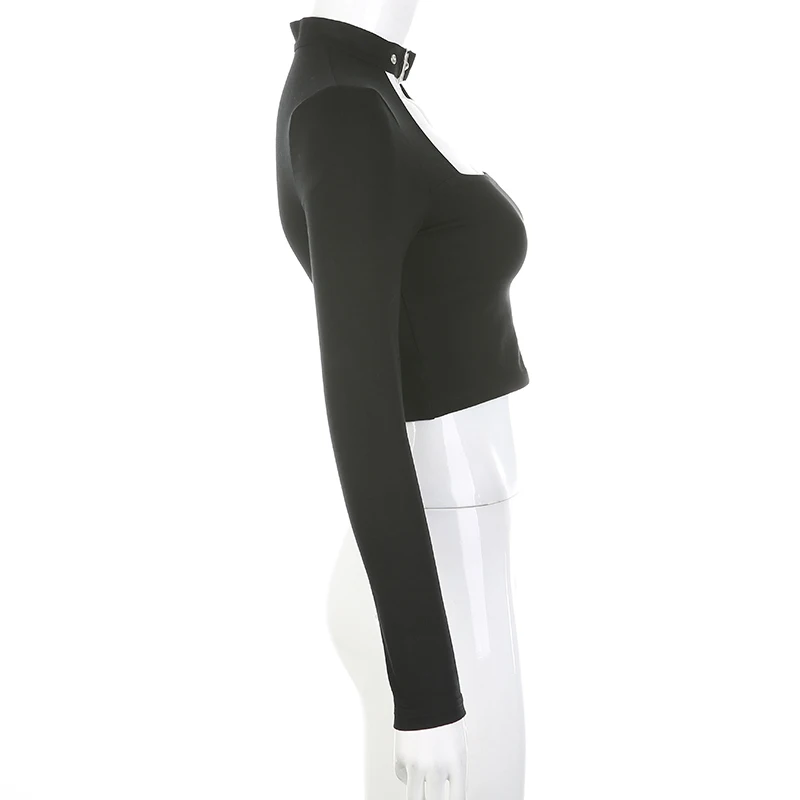 Женская футболка с длинным рукавом IAMHOTTY Готическая женская вырезами и