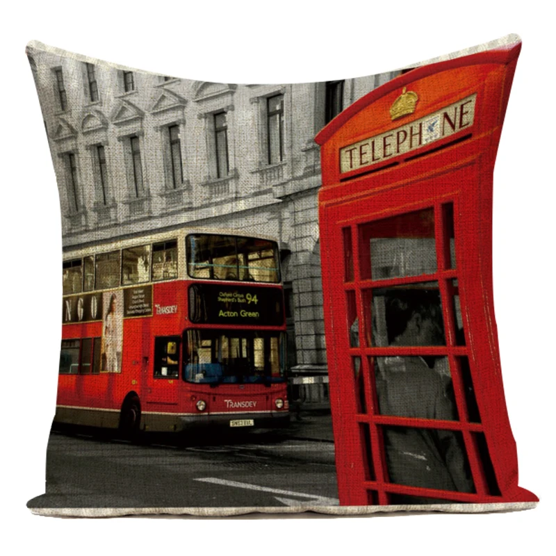 Наволочка для подушки в лондонском стиле наволочки диванных подушек наволочка с