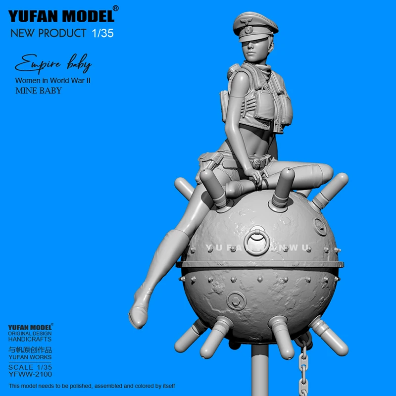 

1/35 Imperial Детские шахты воды Женский Солдат Смола солдат YFWW-2100