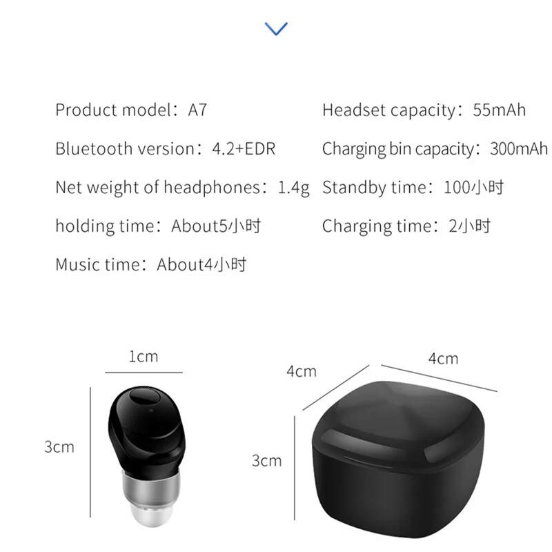 Наушники вкладыши TWS с 5 0 Шум снижение Bluetooth гарнитура один в Ушную раковину