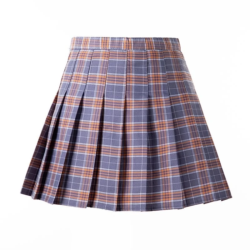

Plaid High Waist Woman Japanese Style School Uniform Student Pleated Mini Skirt With Safety Pants Cosplay Costumes Jk Skirt 3XL