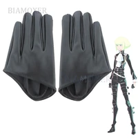 1 pairs pu leather promare lio fotia cosplay costume black gloves women men
