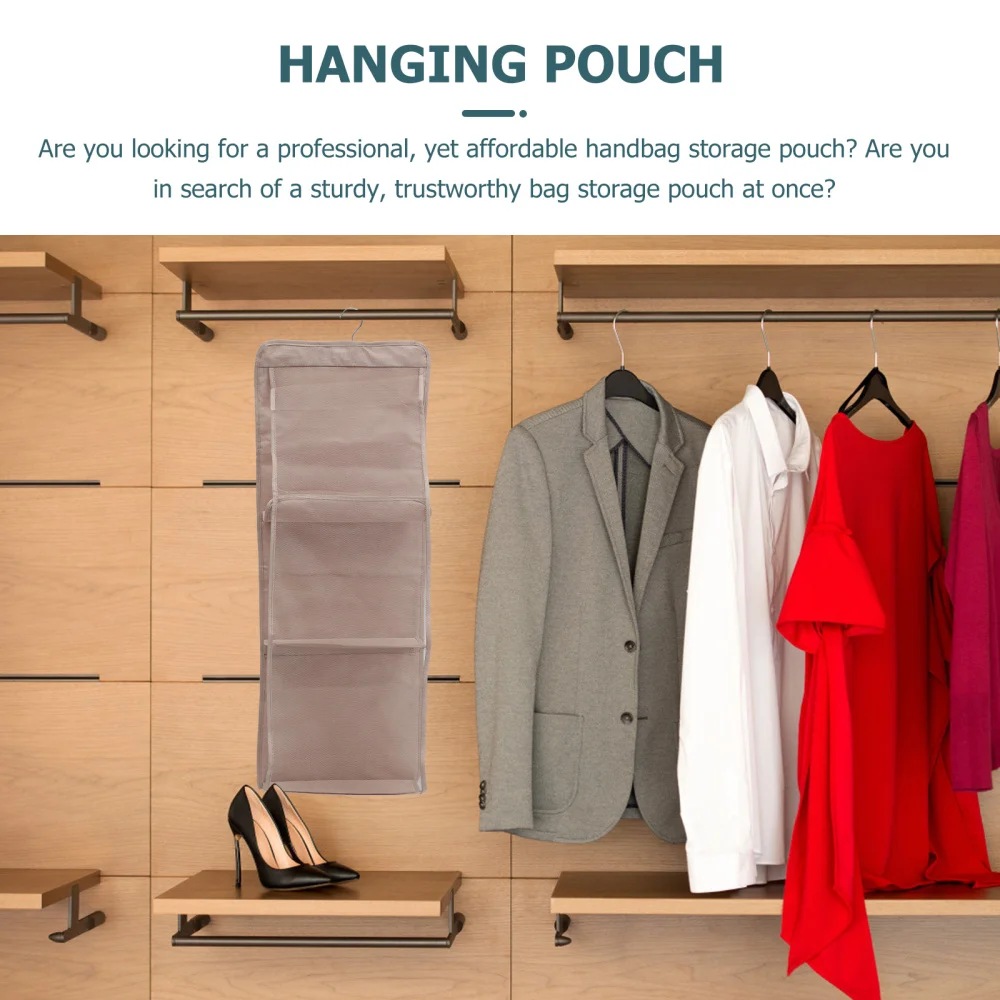 

1pc Household Handbag Hanging Storage Bag Double-sided Hanging Pouch