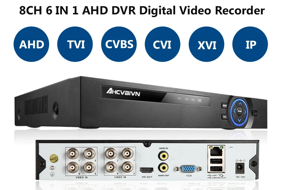 Цифровой видеорегистратор Onvif безопасности AHD 8CH 5mp дистанционного управления IP BNC набор камер наблюдения H.265 аналоговая камера TVI CVI CVBS zoom