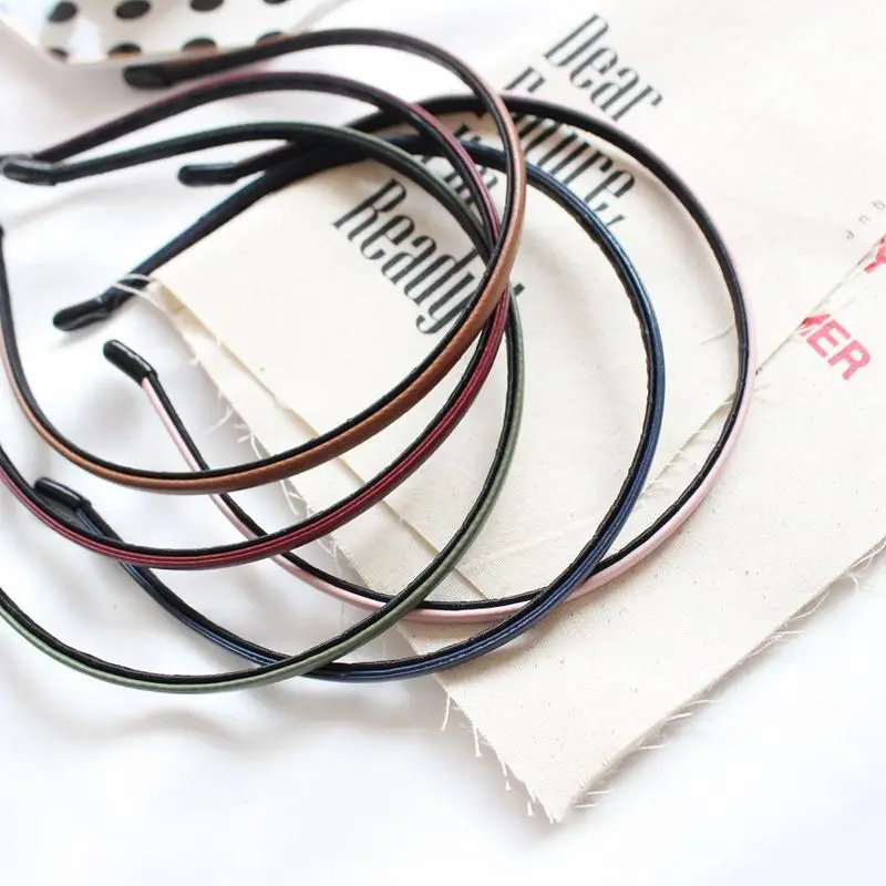 1 шт в Корейском стиле шик простые универсальные кожаные лента для волос женщин и