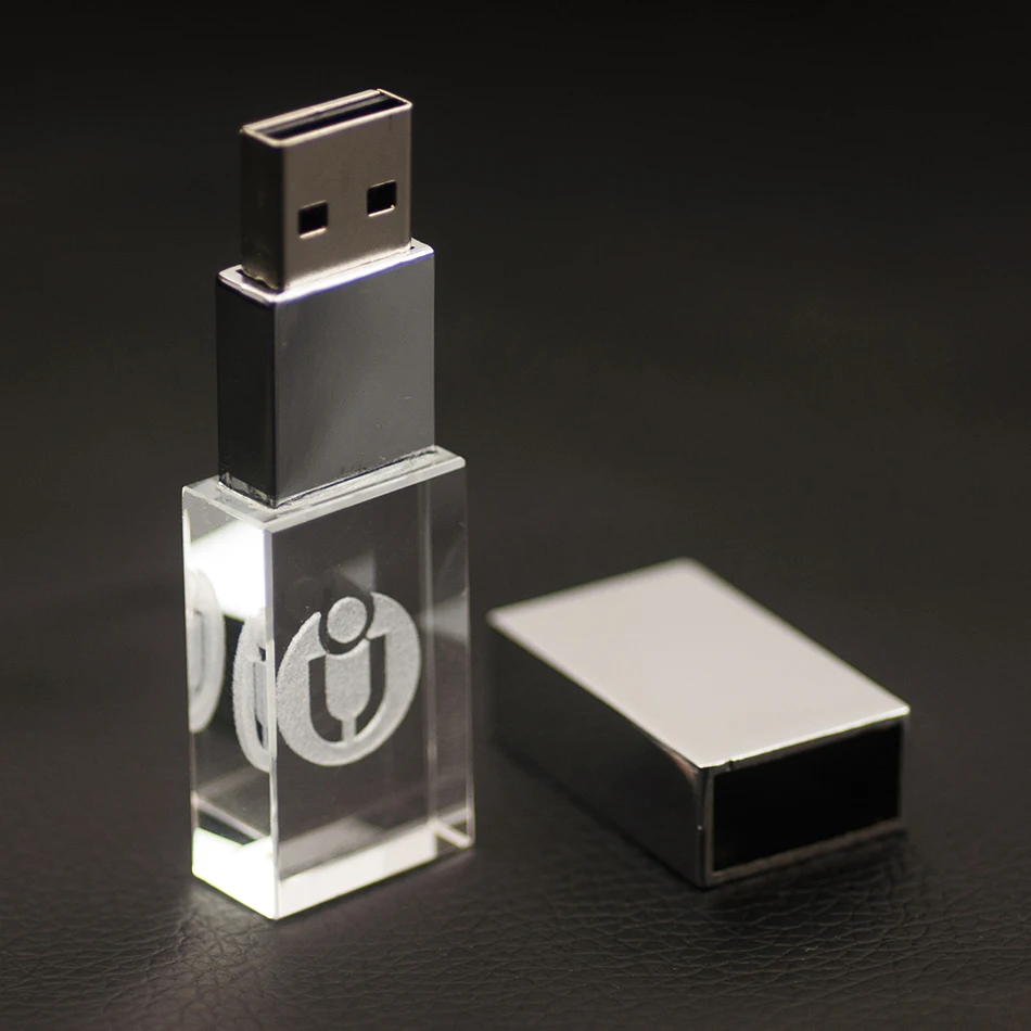 Настраиваемый Логотип Подлинная полная емкость USB диск 4 ГБ 8 ГБ 16 ГБ 32 ГБ 64 Гб металлический хрустальный флеш-накопитель диск памяти с светодиодный светильник