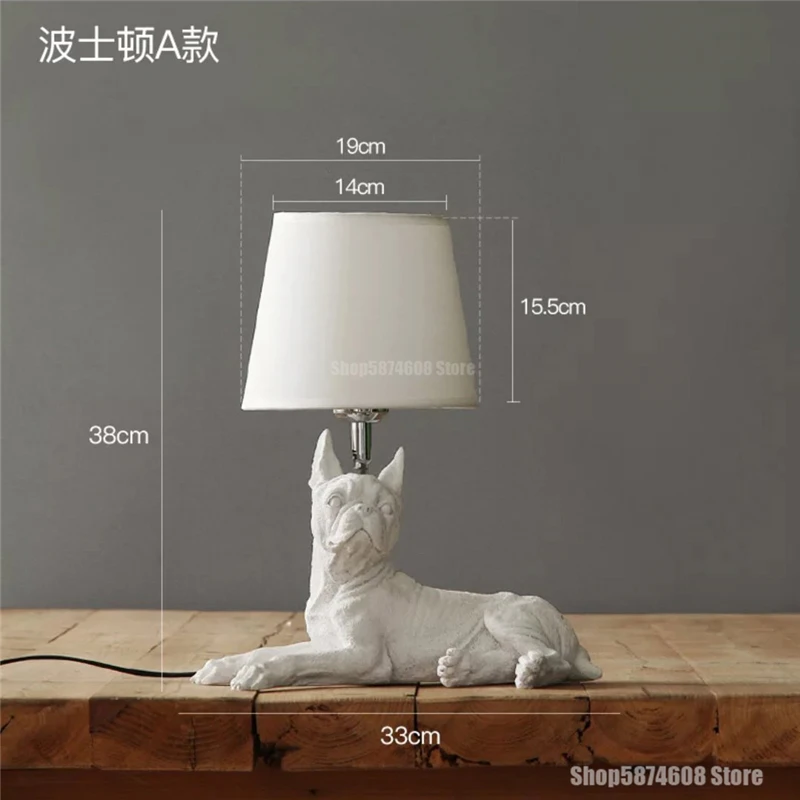 Современные настольные лампы из смолы для щенков настольная лампа в виде