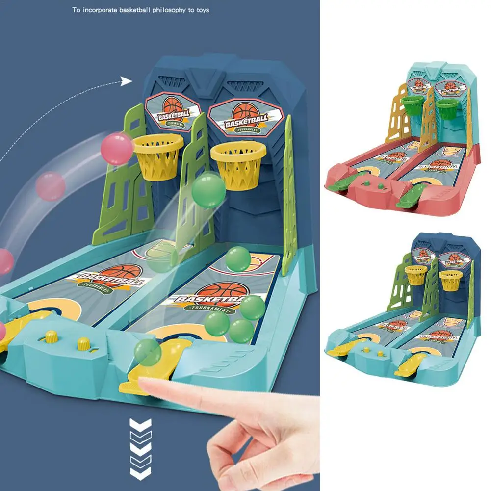 

Double Basketball Machine Finger Basketball Game Parent-child Interactive Throwing Basketball Toy Desktop Educational Toys Gift