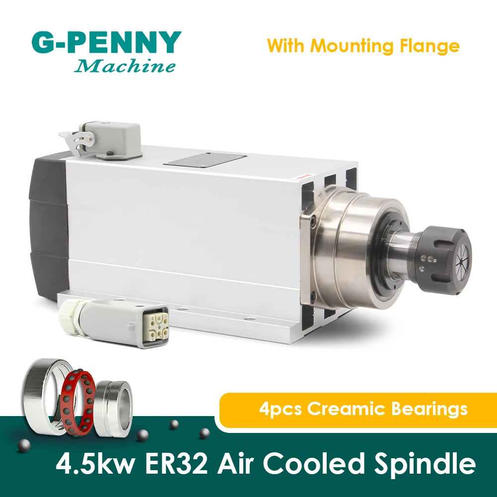 

Электродвигатель шпинделя G-PENNY MACHINE 4.5kw ER32 воздушного охлаждения 220/380 В