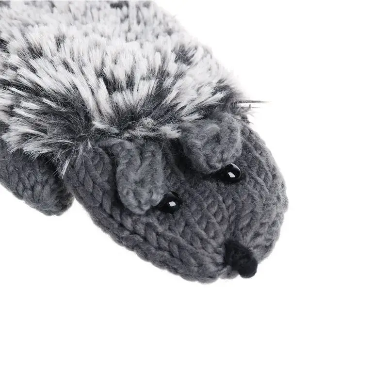 

Womens Cartoon Hedgehog Gloves Thicken Winter Hand Warmer Knitted Wrist Mittens X7JB