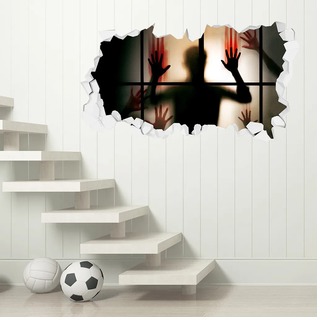 Настенная Наклейка Настенный декор наклейка на стену Хэллоуин домашние Наклейки