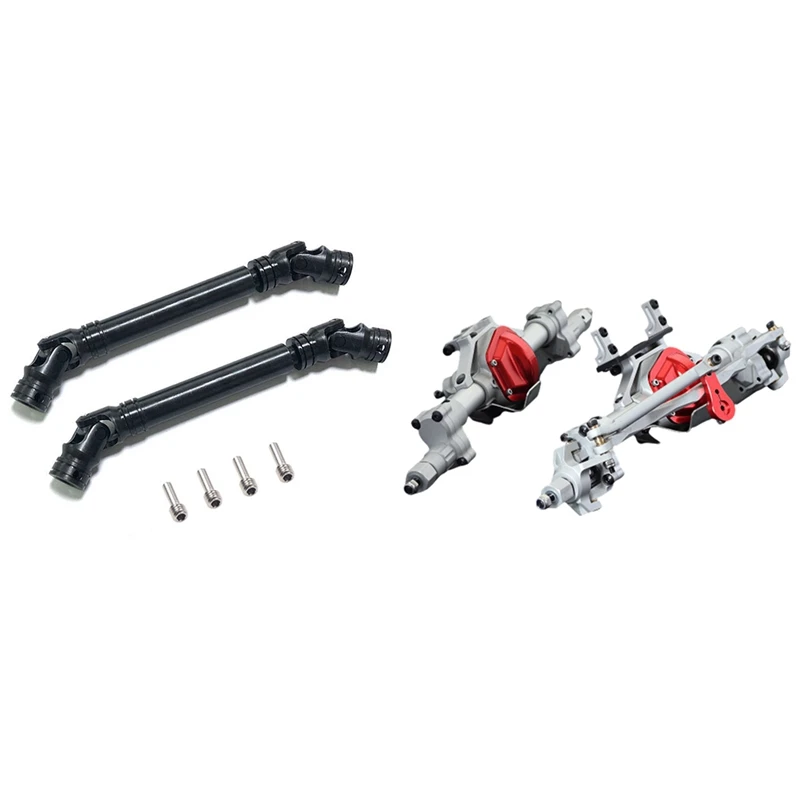 

2 шт. приводной вал 105-157 мм для 1/10 Axial SCX10 II III AXI03007 Traxxas Trx4 и 1 набор металлических передних и задних портальных осей