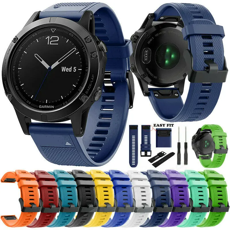 Ремешок для наручных часов 100 шт./лот ремешок Garmin Fenix 5S силиконовый спортивный