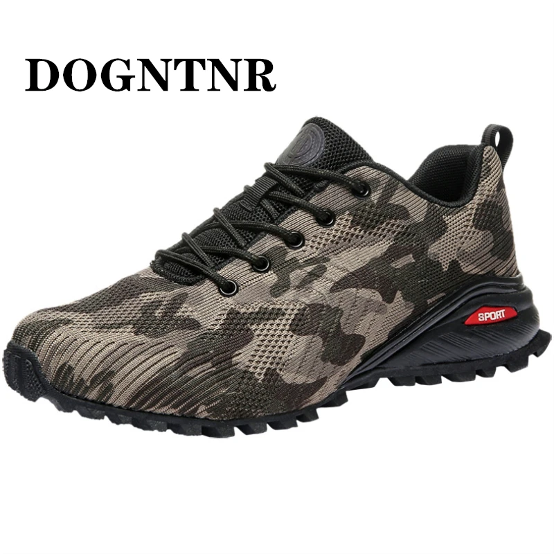 

2021 Модные дышащие сетчатые туфли, Мужская Легкая спортивная обувь для улицы, мужские повседневные прогулочные туфли на шнуровке, походные т...