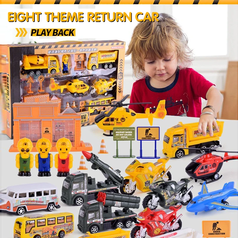 

Children's Toys Push And Go Car Vehicles Toys Pull Back Cartoon Play For 2 3 Years Old Boys Toddlers Kids Gift Cars Toys voiture