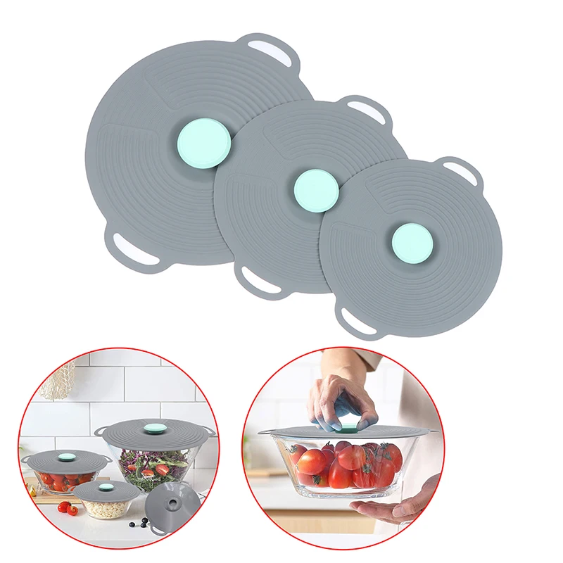 

Крышка для консервации пищевых продуктов, Пищевая силиконовая герметичная мембрана, растягивающаяся гибкая Крышка для контейнеров для ово...