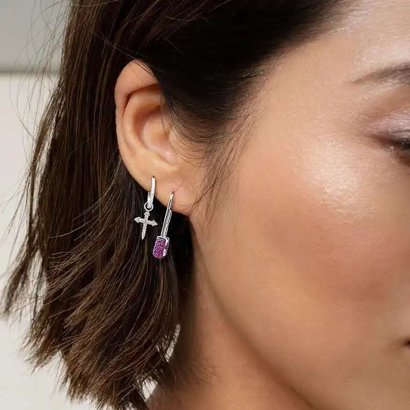 Женские серьги из серебра 925 пробы с фианитом | Украшения и аксессуары