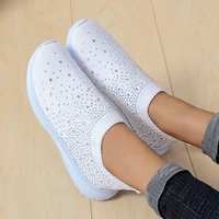 damyuan womens flat shoes slip on walking jogging loafers breathable womens shoes zapatos de mujer flat womens shoes 43