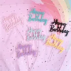 1 шт.; Платье для девочек с двойным Слои прозрачные акриловые Топпер для торта С Днем Рождения для детей на день рождения вечерние поставки Baby Shower украшения
