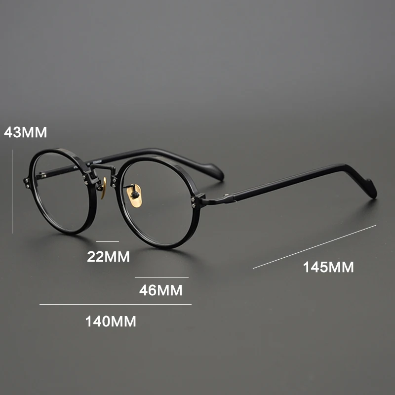 

Round Acetate Glasses Frame Men Vintage Japan Luxury Brand Myopia Eyewear Male Women Retro Prescription Optical Eyeglasses Frame