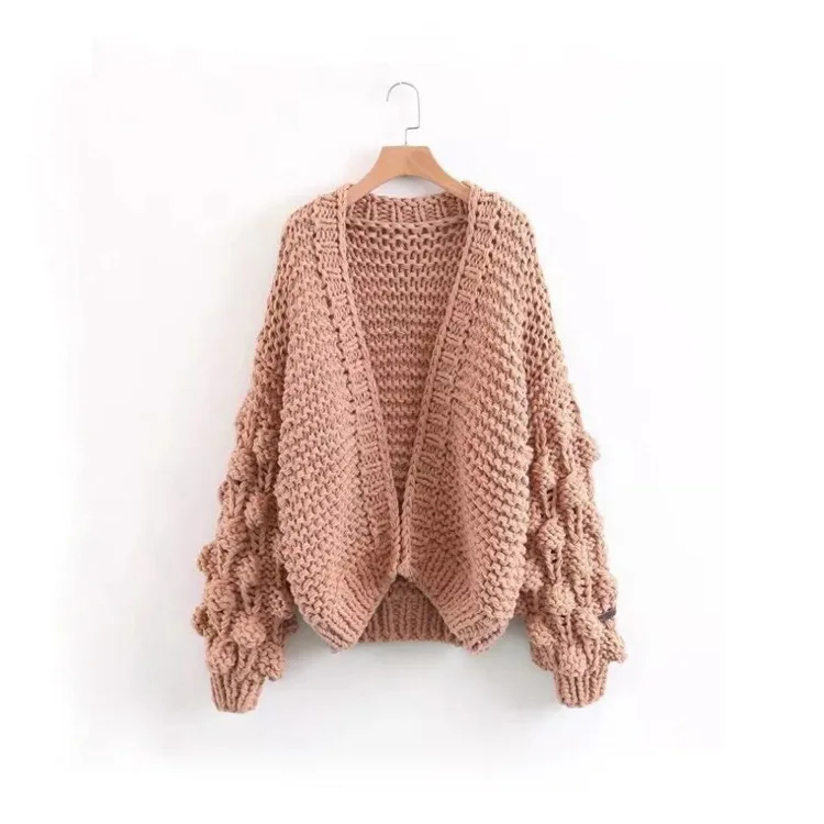 Шикарный мохеровый трикотажный кардиган с длинными рукавами свитер пряжкой