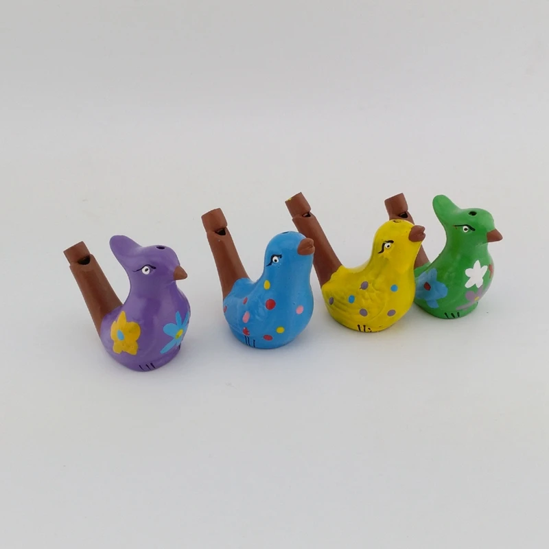 Ручная роспись терракотовых в виде птицы водные свистки воды Chirpy фигурка игрушки