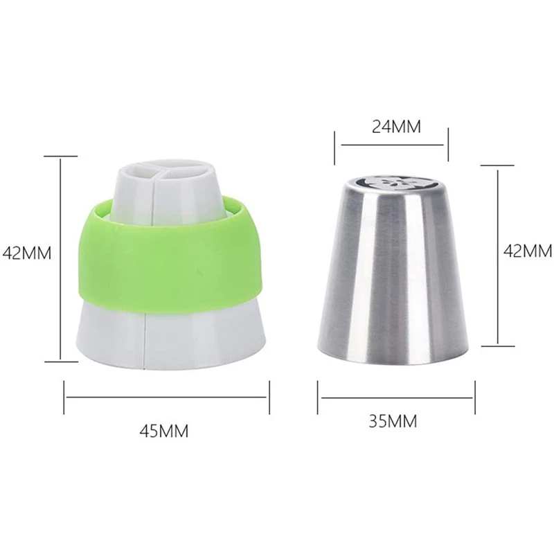 

Stainless Steel One Russian Flat Head Decorating Mouth 27-piece Set Novice Baking Cake Bouquet Leaf Decorating Tool