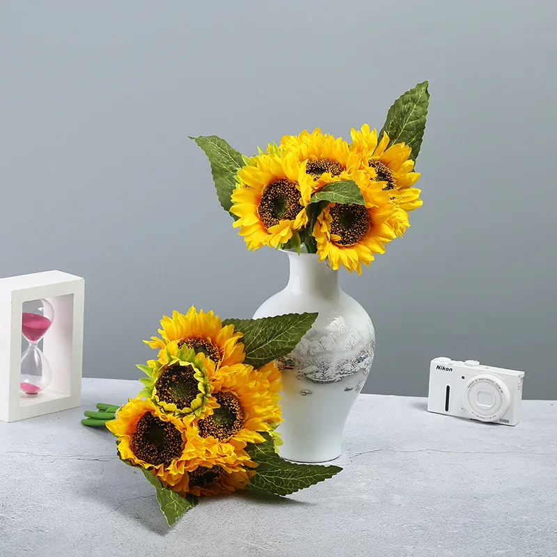 Искусственные шелковые цветы сделай сам Подсолнух Латинская Маргаритка