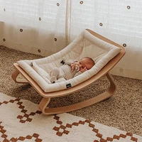 children furniture rocking chair for baby sleep kids sofa indoor natural wooden baby bouncer swinging chair for babies nursery