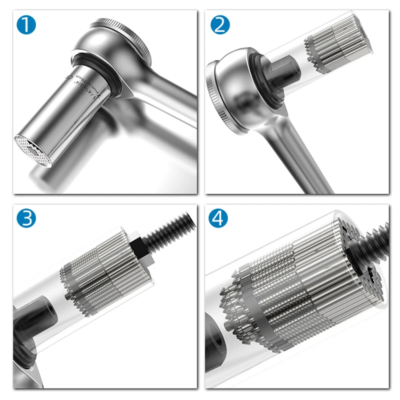 3 шт. универсальный гаечный ключ набор для всей поверхности головы розетка рукав 7
